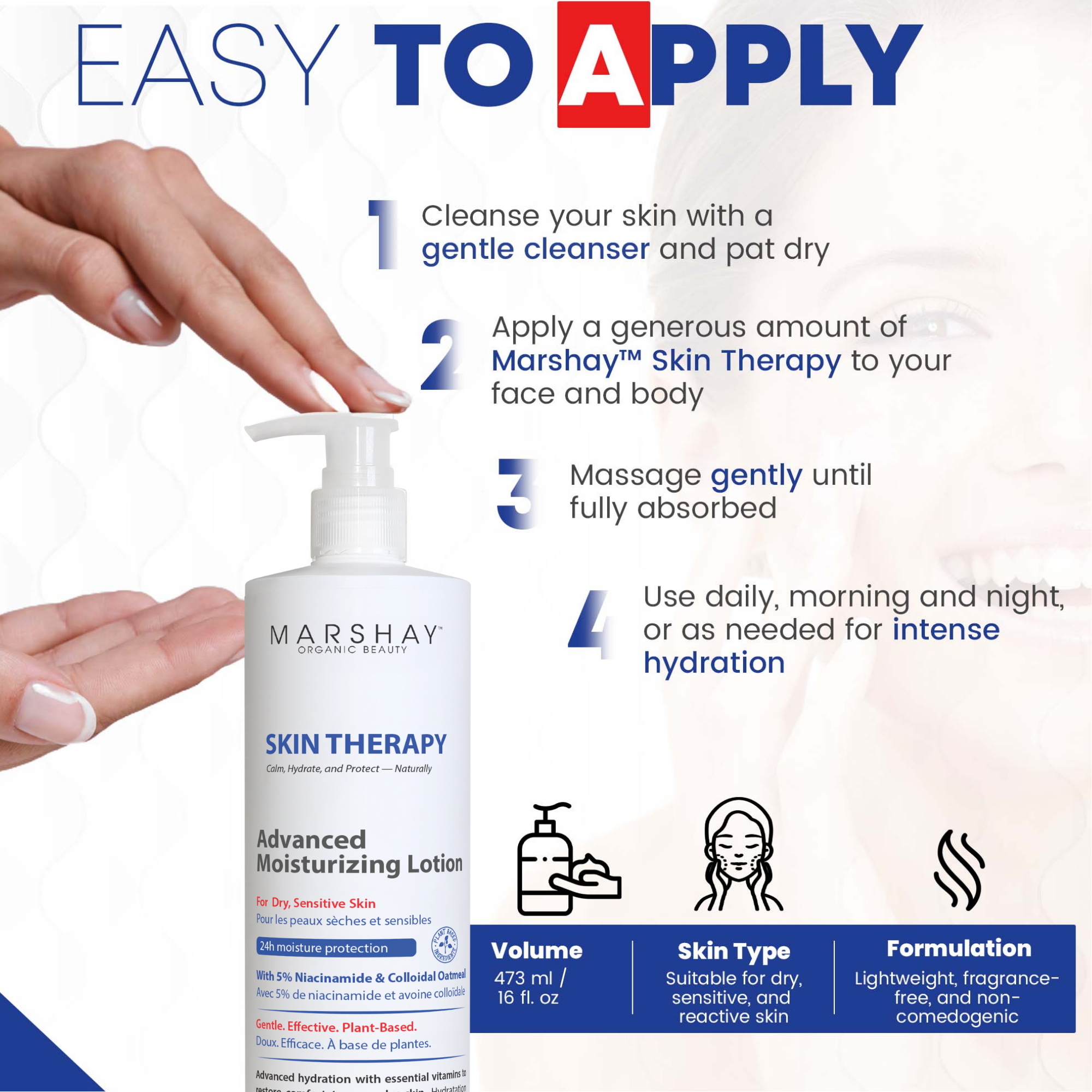 Skin Therapy Deep Moisturizing Lotion for Dry, Sensitive Skin